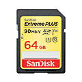SanDisk® Extreme Plus SDHC/SDXC Memory Card, 64GB