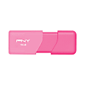 PNY Attache USB 2.0 Flash Drive, 16GB, Pink