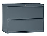Sandusky® 800 30"W Lateral 2-Drawer File Cabinet, Metal, Charcoal
