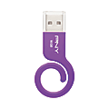 PNY® Monkey Tail USB 2.0 Flash Drive, 16GB, Lavender