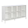 Office Star Ace 34”H 8-Cube Storage Bookcase, White