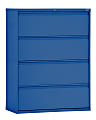 Sandusky® 800 30"W x 19-1/4"D Lateral 4-Drawer File Cabinet, Blue 1 thumbnail image