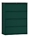Sandusky® 800 30"W x 19-1/4"D Lateral 4-Drawer File Cabinet, Forest Green