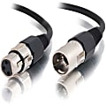 C2G 25ft Pro-Audio XLR Male to XLR Female Cable - XLR Male - XLR Female - 25ft - Black