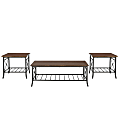 Powell Hepburn 3-Piece Table Set, Brown/Gray 1 thumbnail image