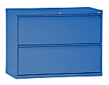 Sandusky® 800 26"W Lateral 2-Drawer File Cabinet, Metal, Blue