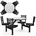 Palmer Hamilton Covey Indoor Cluster Table With 4 Seats, 29" x 54", Gray Glace/Black 1 thumbnail image
