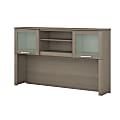 Bush Furniture Somerset 60"W L Shaped Desk Hutch, Ash Gray, Standard Delivery