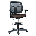 Raynor® Eurotech Apollo VDFT9800 Drafting Stool, 46 1/2"H x 26"W x 24 4/5"D, Brown Mosaic Expresso Fabric