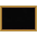 Amanti Art Rectangular Non-Magnetic Cork Bulletin Board, Black, 40” x 28”, Townhouse Gold Wood Frame
