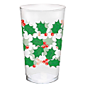 Amscan Christmas Holly Plastic Tumblers, 16 Oz., Clear, Pack Of 26 Tumblers 1 thumbnail image