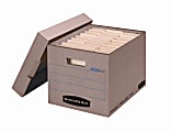 Bankers Box® Mystic™ Storage Boxes With Lift-Off Lids, Letter/Legal Size, 10" x 12" x 15", 85% Recycled, Kraft, Case Of 25 1 thumbnail image