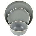 Gibson Home Rockaway 12-Piece Dinnerware Set, Gray 1 thumbnail image