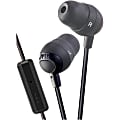 JVC® Colorful Earbud Headphones, With Marshmallow Remote, Black