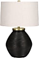 Monarch Specialties Merritt Table Lamp, 25”H, Ivory/Black