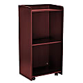 Alpine AdirOffice Hostess Floor Stand With Wheels, 46”H x 22-1/2”W x 16-9/16”D, Mahogany