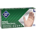 Safety Zone Powder Free Clear Vinyl Gloves - 9.25" Glove - Large Size - Clear - Latex-free, DEHP-free, DIN - GVP9LGHH 1 thumbnail image