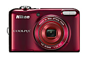 Nikon® Coolpix® L28 20.0-Megapixel Digital Camera, Red 1 thumbnail image