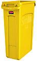 Rubbermaid® Slim Jim Rectangular Polyethylene Vented Waste Receptacle, 23 Gallons, Yellow 1 thumbnail image