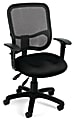 OFM Mesh Comfort Series Fabric Mid-Back Task Chair With Arms, Black 1 thumbnail image
