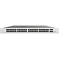 Meraki MS120-48 1G L2 Cloud Managed 48X - 48 Ports - Manageable - 2 Layer Supported - Modular - 4 SFP Slots - 36 W Power Consumption - Twisted Pair, Optical Fiber - 1U High - Rack-mountable, Desktop - Lifetime Limited Warranty