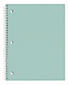 Just Basics® Poly Spiral Notebook, 8" x 10-1/2", 1 Subject, Wide Ruled, 70 Sheets, Light Green