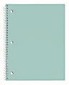 Just Basics® Poly Spiral Notebook, 8" x 10-1/2", 1 Subject, Wide Ruled, 70 Sheets, Light Green 1 thumbnail image