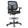 Raynor® Eurotech Apollo VDFT9800 Drafting Stool, 46 1/2"H x 26"W x 24 4/5"D, Black Moda Onyx Fabric