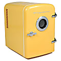 Frigidaire® 6-Can 0.5-cu. ft. Retro Portable Beverage Refrigerator with Bluetooth® Speaker, Yellow 1 thumbnail image