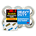 Scotch® Heavy Duty Shipping Packing Tape, 6 Tape Rolls, 1 7/8 in x 54.6 yd, 3" Core, Designed  - 385062 1 thumbnail image