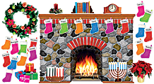 Scholastic Teacher's Friend Holiday Hearth Bulletin Board Set, Pre-K - Grade 5