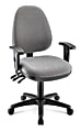 WorkPro® Patriot Multifunction Ergonomic Fabric Task Chair, Gray/Black, BIFMA Compliant 1 thumbnail image