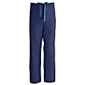 Medline ComfortEase™ Unisex Tall Non-Reversible Drawstring Cargo Scrub Pants, Large, Midnight Blue