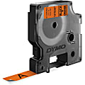 Dymo D1 Durable Labels - 1/2" - Black, Orange - 1 Each