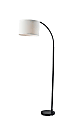 Adesso Simplee Jace Floor Lamp, 64”H, Off-White Textured Fabric Shade/Black Base 1 thumbnail image