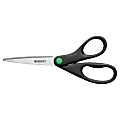 Westcott® KleenEarth 8" Scissors, 70% Recycled, Pointed, Black