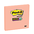 Post-it® Super Sticky Notes Single Color, 3" x 3", Apricot, Pack Of 1 Pad