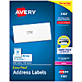 Avery® Easy Peel® Address Labels With Sure Feed® Technology, 5160, 1" x 2 5/8", White, Box Of 3,000