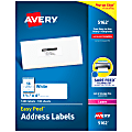 Avery® Easy Peel® Permanent Laser Address Labels, 1 1/3" x 4", FSC® Certified, White, Pack Of 1,400