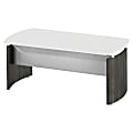 Mayline Desk Base - 1" x 29.7" x 1" x 26" - Beveled Edge - Finish: Gray Steel Laminate - Water Resistant, Stain Resistant, Abrasion Resistant, Durable, Modesty Panel, Leveling Glide