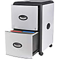 Storex® 15"D Vertical File Cabinet With Casters, 100% Recycled, Gray/Black 1 thumbnail image