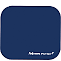 Fellowes® Mouse Pad With Microban®, 8" x 9", Blue, 1 Each