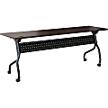 Lorell® Flip Top Training Table, 72"W, Mahogany/Black 1 thumbnail image