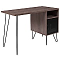 Flash Furniture Woodridge Collection 44"W Computer Desk, Rustic/Black
