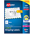 Avery® TrueBlock® Shipping Labels With Sure Feed® Technology, 5168, Rectangle, 3-1/2" x 5", White, Pack Of 400 1 thumbnail image