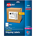 Avery® Shipping Labels With TrueBlock® Technology, Permanent Adhesive, 5265, Rectangle, 8-1/2" x 11", White, Box Of 25 1 thumbnail image