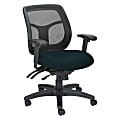 Raynor® Eurotech Apollo VMFT9450 Mid-Back Multifunction Manager Chair, 40 1/2"H x 26"W x 20"D, Chain Dot Emerald Fabric