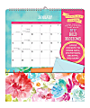 Orange Circle Studio™ Pocket Plus Monthly Wall Calendar, 11 3/4" x 13 3/4", Bold Blossom, January to December 2017 1 thumbnail image