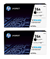 HP 26A Black Toner Cartridges, Pack Of 2, CF226A 1 thumbnail image