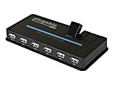 Plugable USB2-HUB10C2 - Hub - 10 x USB 2.0 - desktop